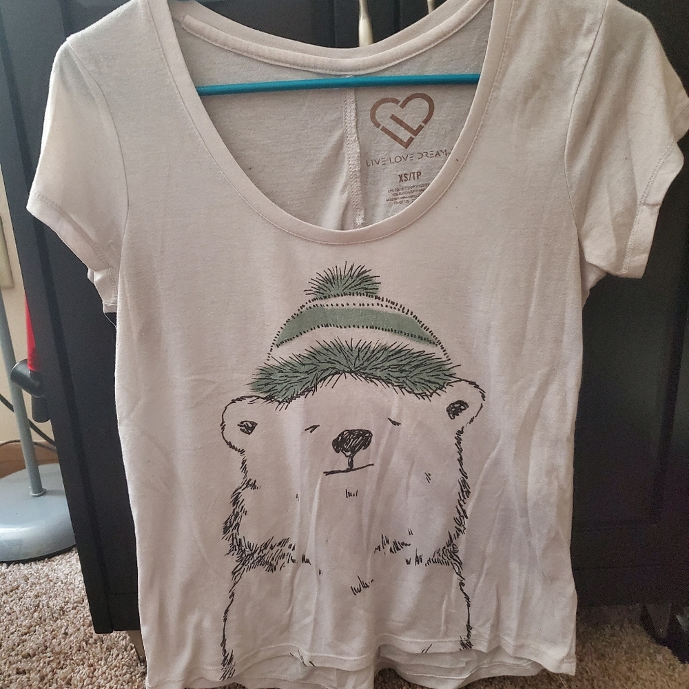 White polar bear tee